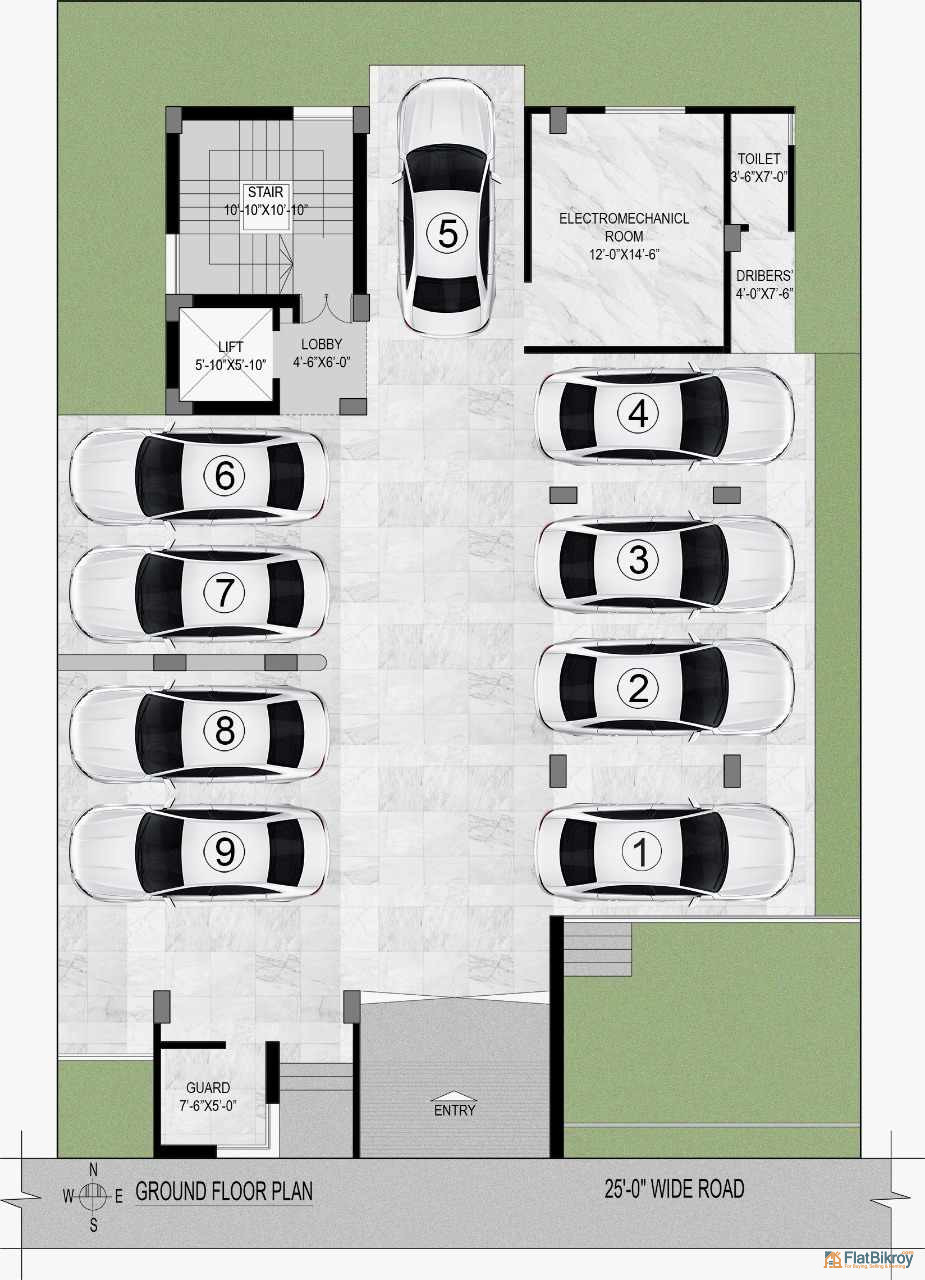 1950 sft flat for sale, Bashundhara j block